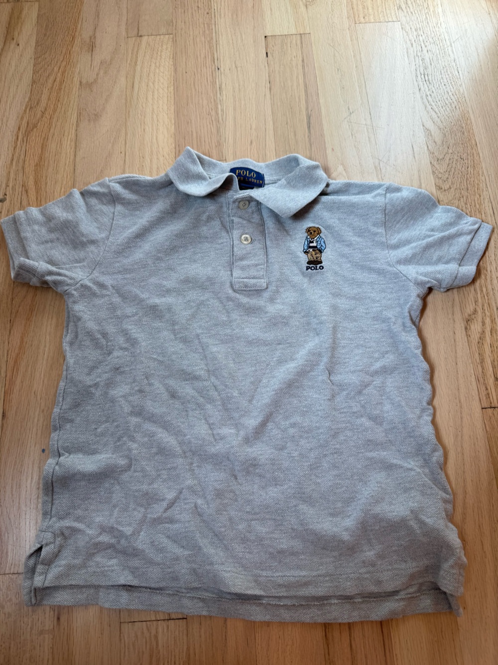 Polo by Ralph Lauren Light Gray Bear Embroidered Polo
